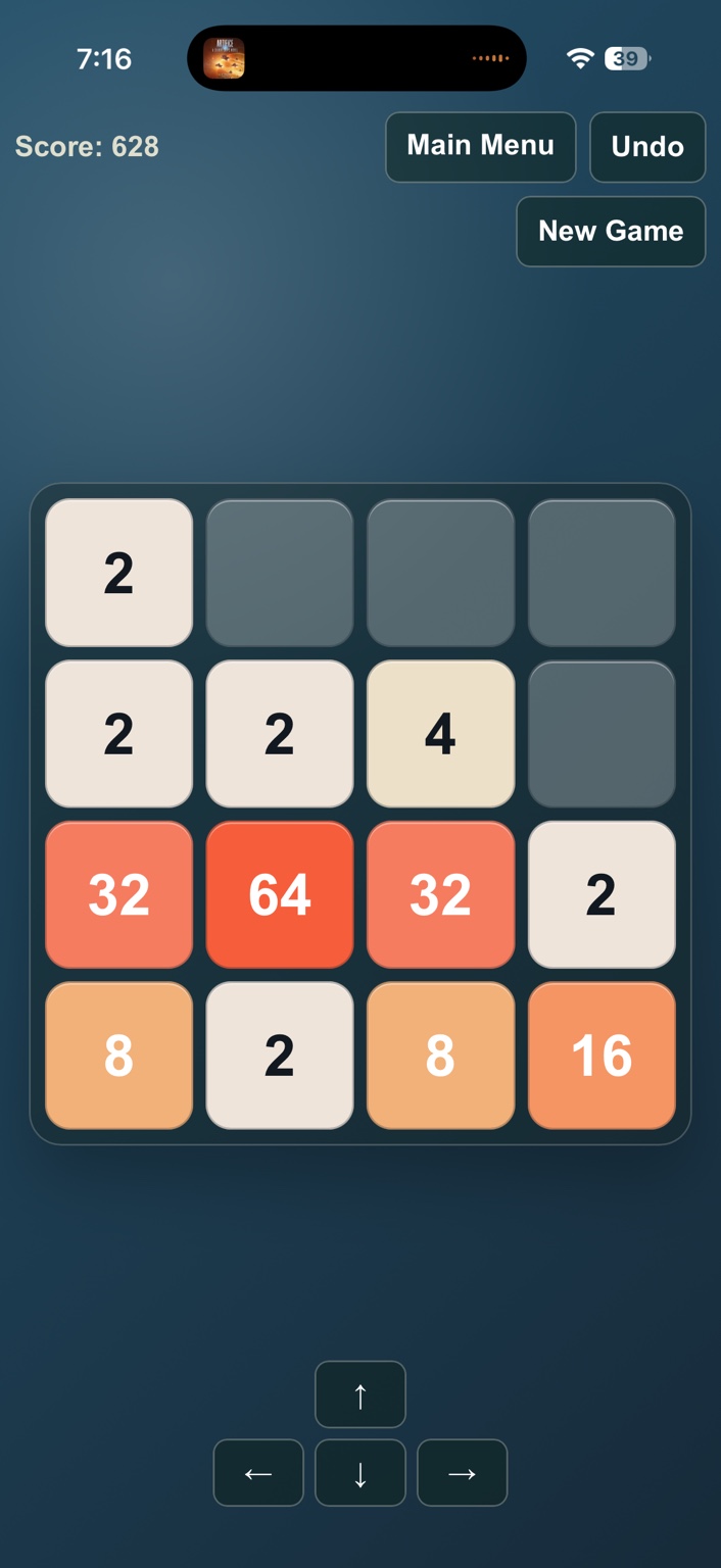 2048 game screenshot